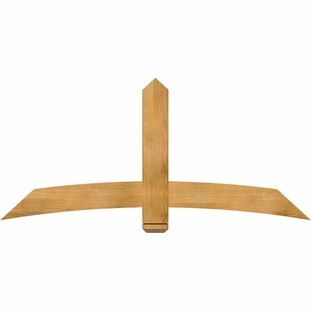 Ekena Millwork Bellingham Rough Sawn Timber Gable Bracket, Western Red Cedar, 72"W x 33"H x 2"D x 6"F, 11/12 Pitch GBW072X33X0206BEL00RWR